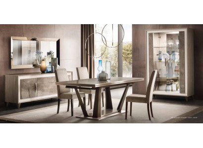 Ensemble de salle à manger design italien chaise table groupe 5 pièces neuf