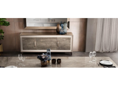 Commode Buffet en bois Buffet Vitrine Armoire de luxe Ensemble de meubles arredoclassic