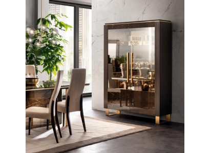 Vitrine classique Armoire italienne Armoire à portes vitrées Meuble vitrine en verre Neuf.