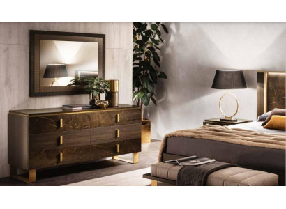 Consoles Tables Commode avec Miroir Ensemble de meubles de luxe Console 2pcs. Fabriqué