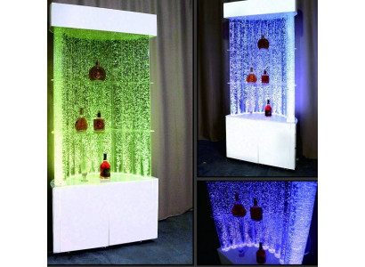 Le Mur d'eau avec étagère pour bar, mobilier pour comptoir de magasin, colonne d'eau locale.