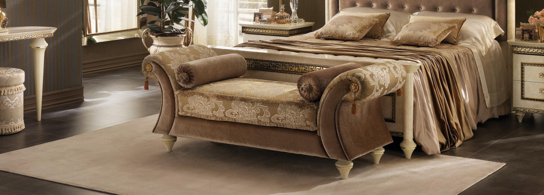 Chaise longue canapé salon chaise tissu baroque rococo arredoclassic