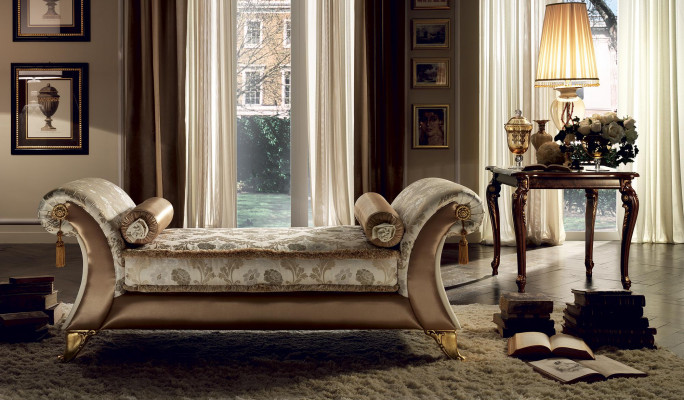 Chaise longue, transat, transat, transat confort, baroque de luxe