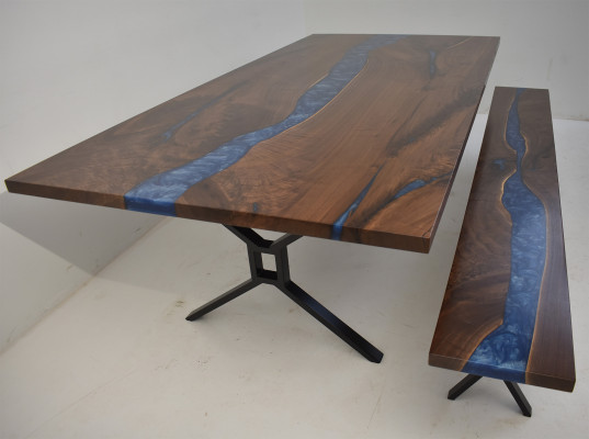 Conception Table Tabouret Table à manger Table de cuisine Tables Bancs Bois massif Salon