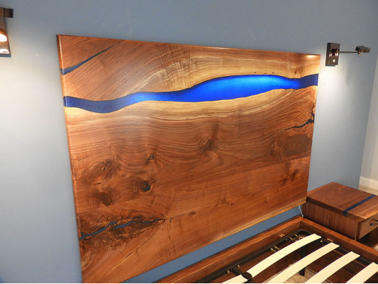 Panneau mural de cascade en résine époxy, panneau en époxy, lambris en bois véritable