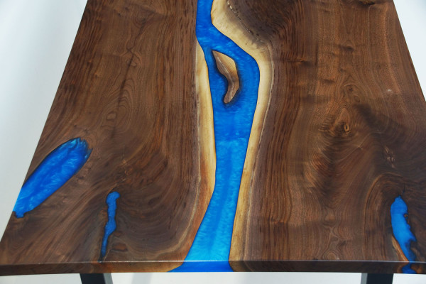 Tables de rivière Table à manger Table de design Mobilier moderne 220x90 Résine époxy Océan Mer
