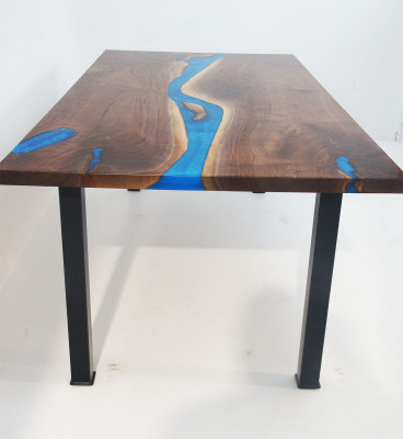 Tables de rivière Table à manger Table de design Mobilier moderne 220x90 Résine époxy Océan Mer