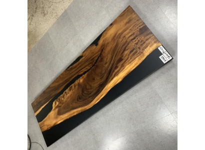 Table de salle à manger en résine époxy, table de conférence en bois massif, meuble en résine de coulée.