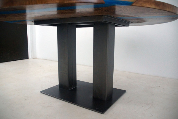 Table à manger ronde Table de rivière En bois massif Table de rivière Table 150cm Tables Résine époxy