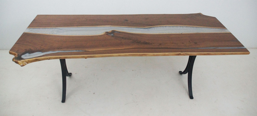 Table à manger Eau de mer Rivière Bois véritable Table de rivière 220x110 Tables