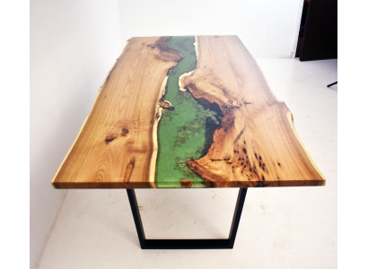 Table à manger Eau de mer Rivière Bois massif Table de rivière 200x90 Tables