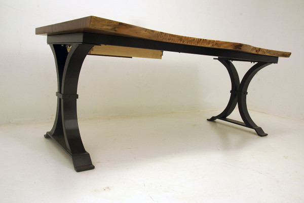 Table à manger en résine époxy et en bois massif véritable, table en époxy en cascade 200x90 nouveauté