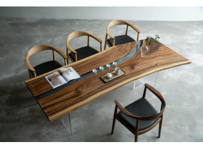Table de rivière Table basse en résine époxy Tables massives 240x100 table de rivière