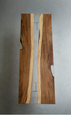 Table à manger Table de rivière Véritable bois Table de rivière 240x90 Tables massives