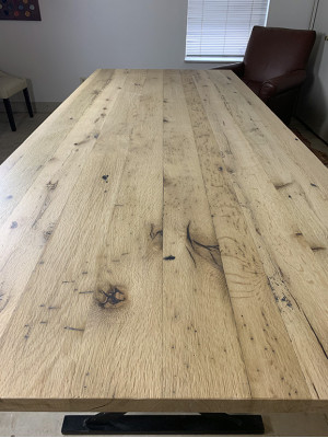 Véritable table à manger en résine époxy bois massif Table de rivière 260x90 nouvelles tables solides