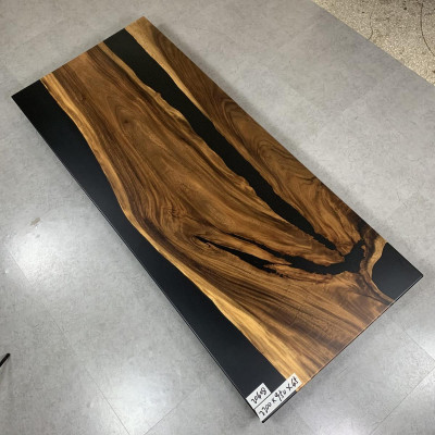 Conception de luxe Table à manger en résine époxy Table de rivière Tables en bois massif