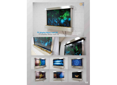 Mur d'eau LED, colonnes d'eau design cascade cadre photo 138x98