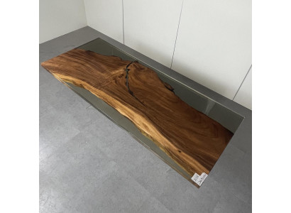 Table à manger de luxe en résine époxy, table river en bois massif, tables au design solide