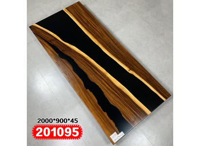 Table Table à manger Tables Résine époxy Bois massif Design solide