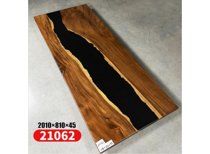 Table à manger River Table Tables massives 201*81 Table de rivière Bois véritable Résine époxy