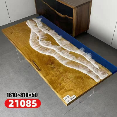 Tables Table à manger Table de design Moderne Mer Rivière Meubles 181x81 Époxy