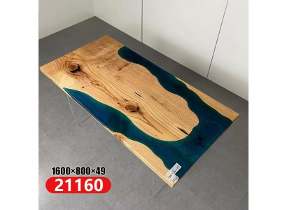 Tables de rivière Table à manger Design Table Mobilier moderne 160x80 Résine époxy