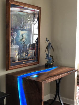 Table sur mesure Résine époxy Table de rivière en résine époxy Bois naturel Prix 1m²
