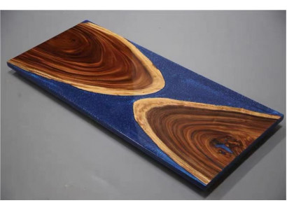 Table à manger 1m² résine époxy Bois massif Mobilier table époxy en cascade