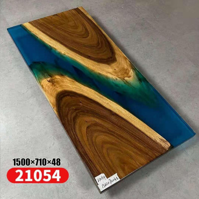 Meubles de luxe Table à manger Rivière Bois massif Table rivière Tables en résine époxy solide