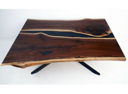 Table en résine époxy sur mesure, Rivière en résine époxy, bois véritable. Prix des tables au mètre carré 1