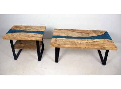 Table sur mesure en résine époxy Résine époxy Rivière Bois véritable Prix 1 mètre carré Tables.