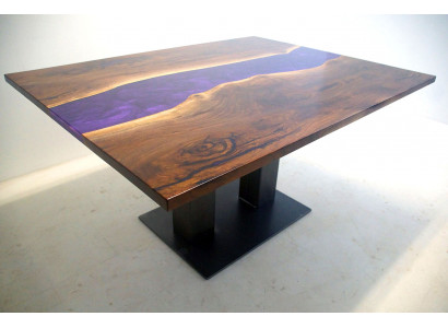 Table En résine époxy Résine époxy Rivière Bois véritable Prix ​​1 mètre carré Tables sur mesure