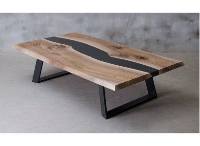 Table en résine époxy Bois Table basse Artisanat massif Mobilier de salon