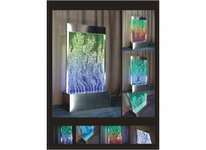 Panneau mural LED Mur d'eau Fontaines murales Bulles d'eau Décoratif Moderne Mur