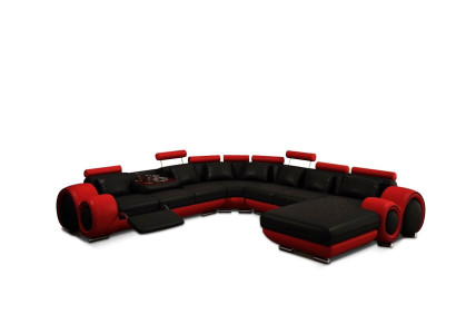 Canapé en cuir Canapé Canapé d'angle Canapé d'angle Suite d'angle Design Canapé moderne A1163B