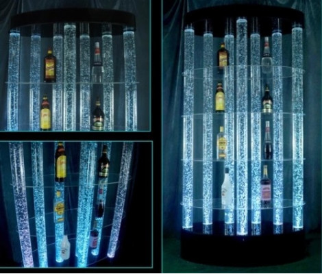 Colonne Murale Led Étagère de Bar à Eau Comptoir de Colonne d'Eau Designer