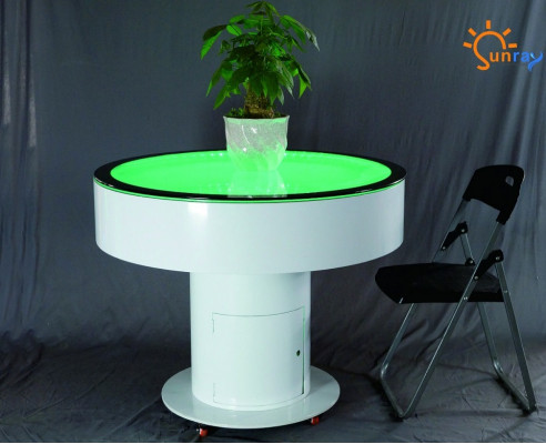 Table Ronde Bar Table Rondes LED Jeu d'eau décoratif illuminé Mobilier LED