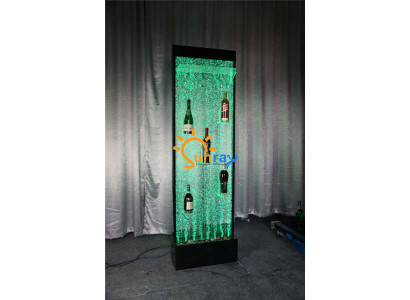 Mur d'eau Colonne Mur d'eau Étagère de bar Étagère Armoire Mobilier LED