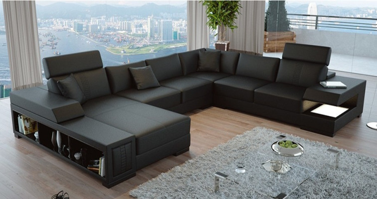 Mobilier de salon Canapé d'angle en U moderne Design élégant pour votre maison