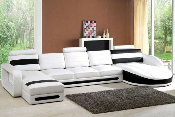 Paysage de vie Canapé Canapé d'angle Suite rembourrée Eck Canapés d'angle Canapé d'angle XXL avec USB