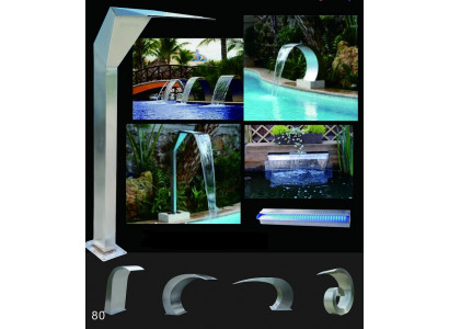 Piscine cascade fontaine acier inoxydable aménagement des installations de décoration des caractéristiques de l'eau.