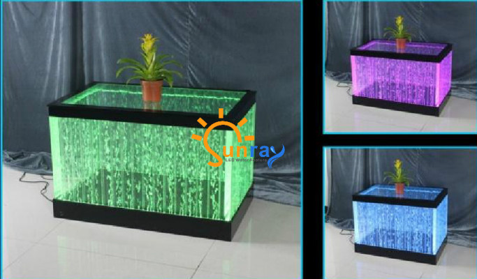 Conception Table Table basse Colonnes d'eau Colonne Eau Tables de canapé LED