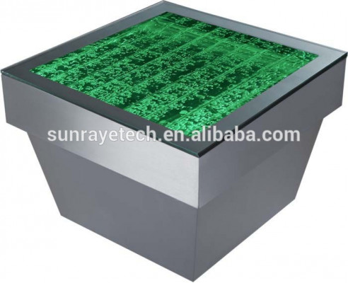 Conception Table Table Basse Colonnes d'Eau Décor Colonne Eau Tables de Canapé LED