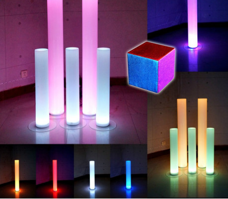 Colonne d'eau 12x60 colonnes murales en eau séparateurs de mur LED éclairés