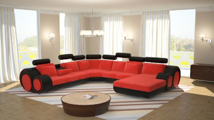 Designer de canapé Salon en forme de U Canapé Canapé d'angle Suite de rembourrage Suite d'angle
