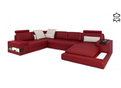 Élégant canapé d'angle design en forme de U - vivez une sensation de vie exclusive.