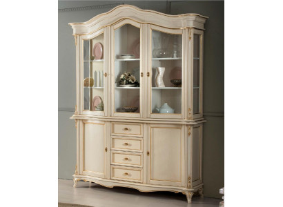 Vitrines Armoire En bois massif Bahut Vitrine Salle à manger Mobilier en bois massif
