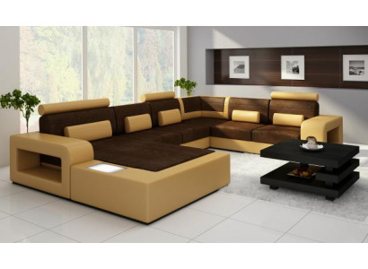 Paysage vivant Canapé avec USB Ensemble de canapés Tissu Textile Canapé en cuir avec éclairage