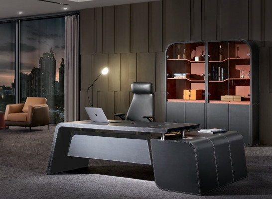 Bureau d'angle Fauteuil de bureau Mobilier de bureau Chef de salle Mobilier de chambre Ensemble de 2 pièces Tables