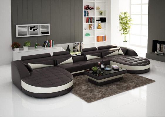 Design moderne Canapé d'angle en forme de U pour un salon élégant.